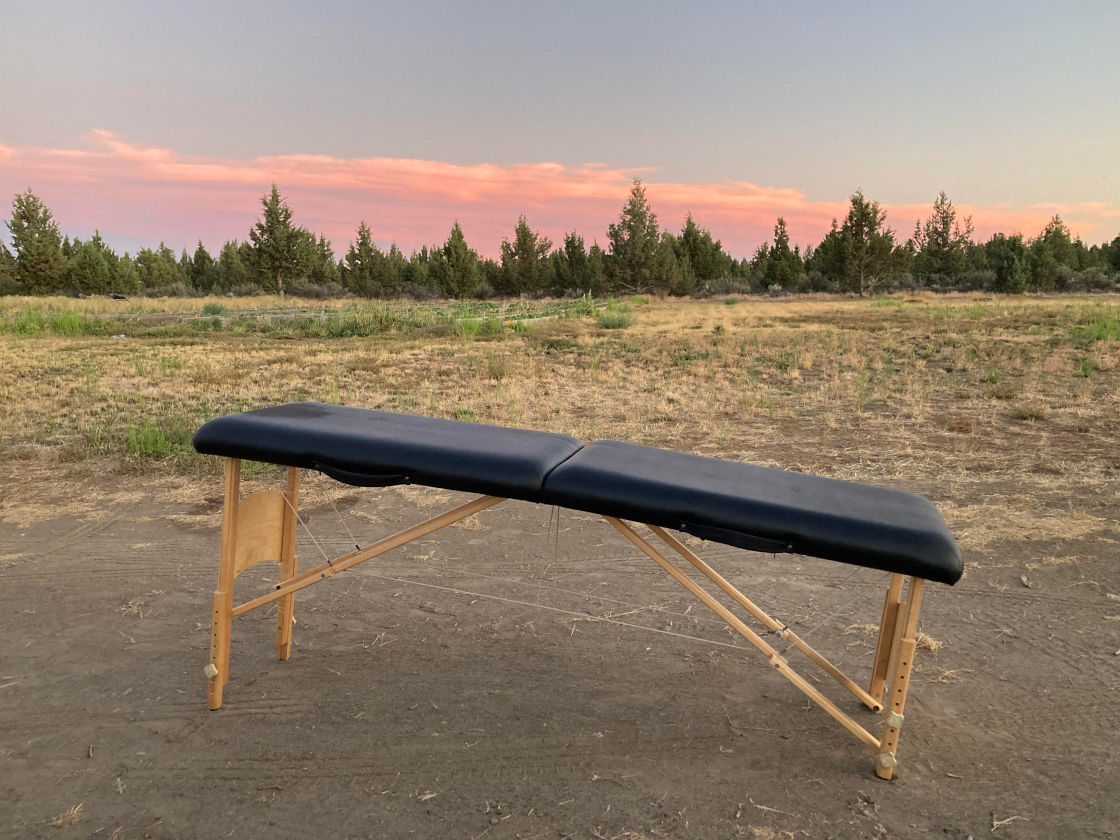 The Wellness First alignment table at sunset